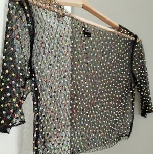 Windsor Jeweled sparkly crop Top